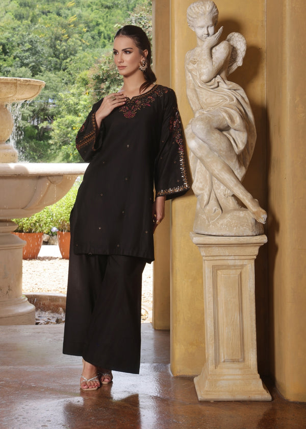 Gulraiz - Black - 2 pieces - Cotton