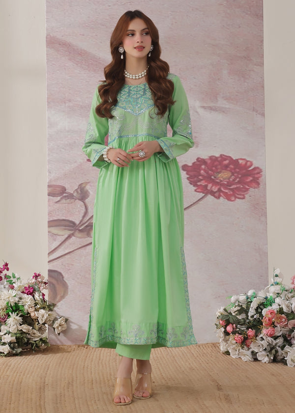 Mahrukh - Pastel Green - 2 pieces - Cotton