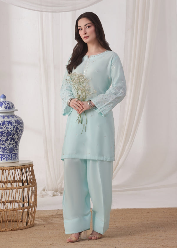 Aks - Ice Blue - 2 pieces - Cotton