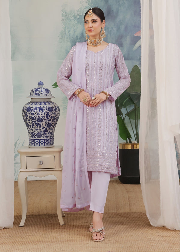 Chandni Lilac - 3 pieces
