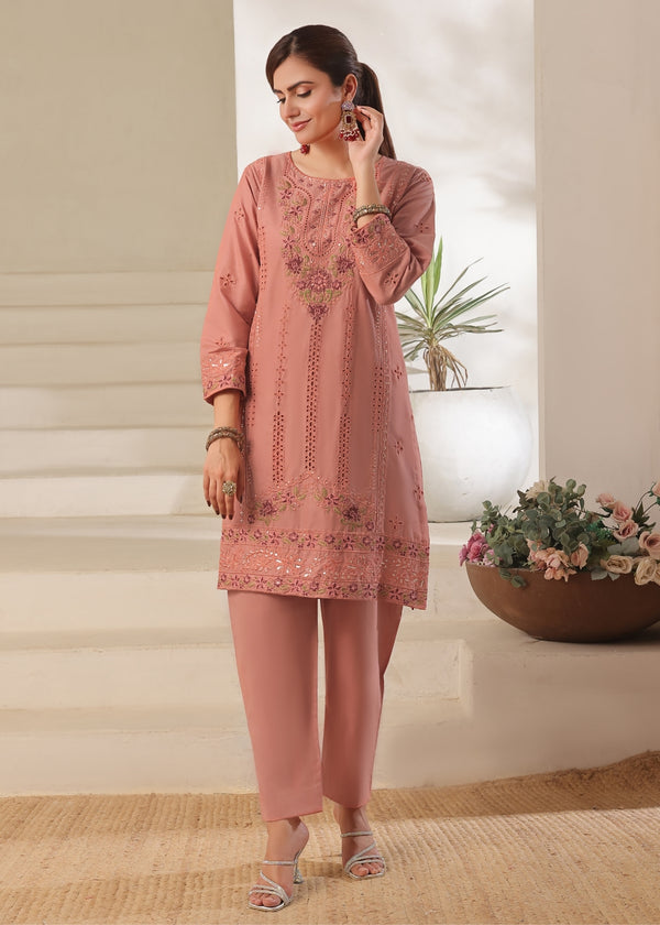 Jhalak - Cream Peach- 2 pieces - Cotton